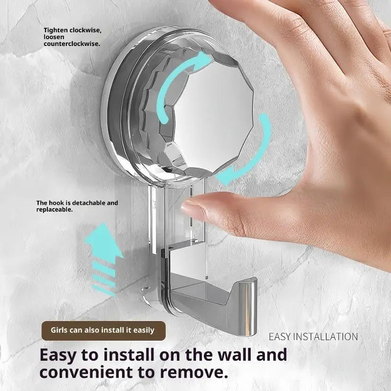 Kitchen Organizer Hook Powerful Suction Cup Hooks Traceless Heavy Qme