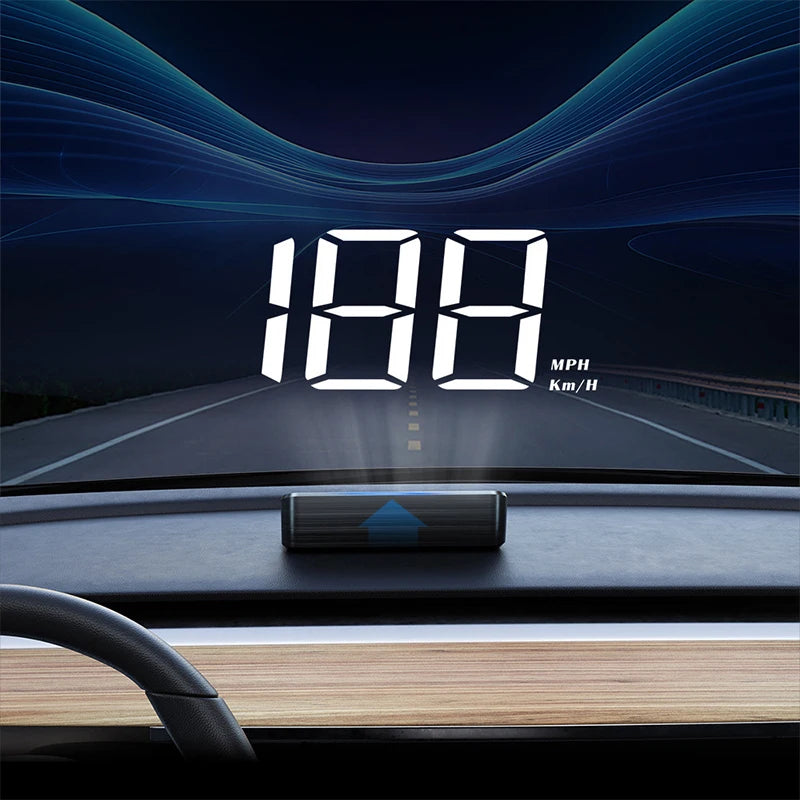 Car Speedometer HUD GPS Head Up Display Digital Speed Meter Qme