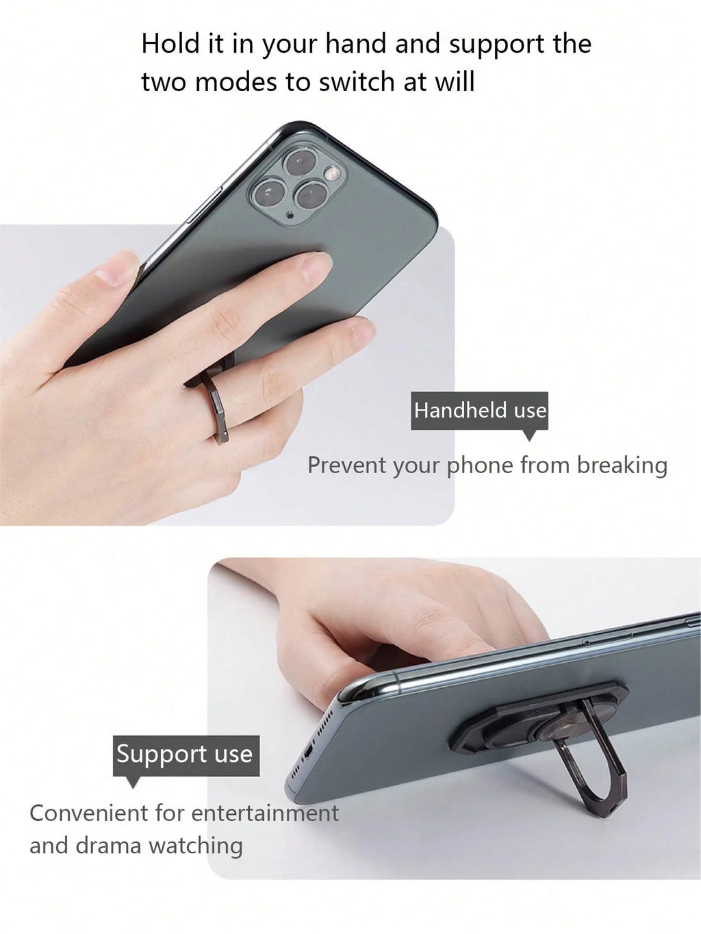 360 Rotating Magnetic Ring Buckle Car Mount Qme