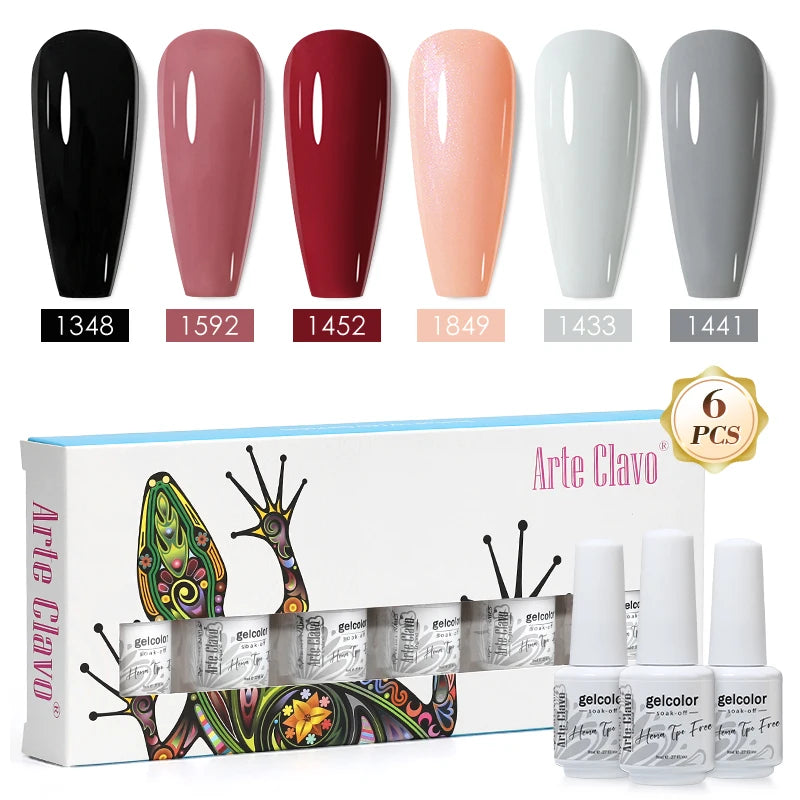 Arte Clavo Colourful Box Nail Gel Polish Semi Permanent UV Led