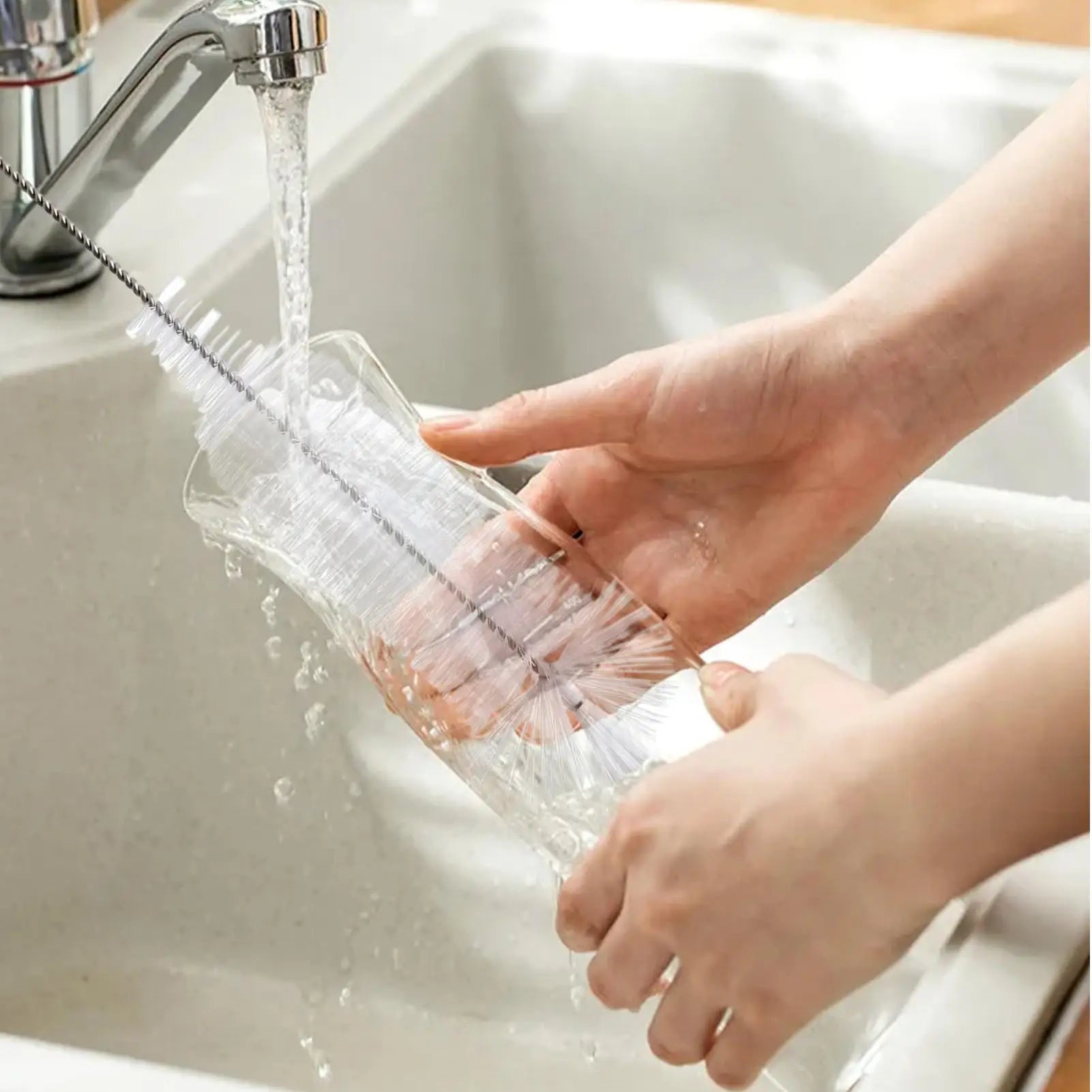 Bottle Brush Cleaner Flexible Water Cleaning Tools Long Handle Narrow Qme