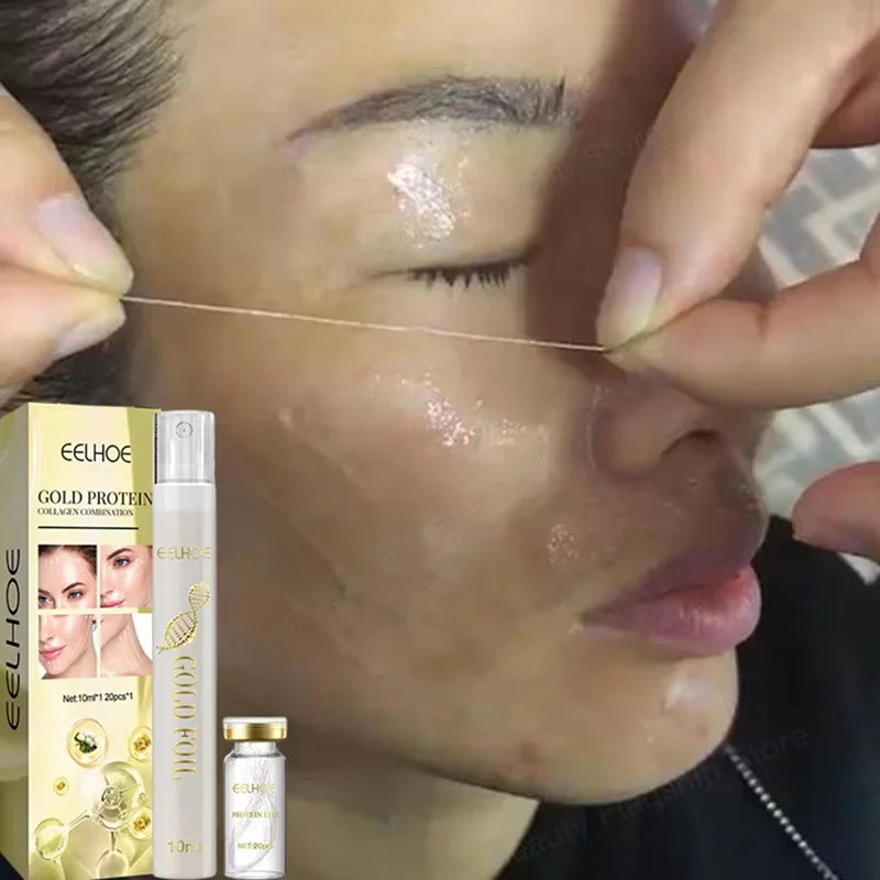 Collagen Protein Thread Instant Wrinkle Remover Serum Set Lifting Firming Soluble Absorbable Face Anti-aging Skin Care Qme 1pc