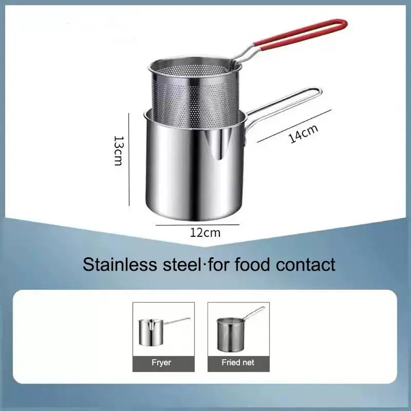 Kitchen Chicken Fish Cooking Tool 304 Stainless Steel Deep Fryer Qme A2