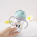 Baby Anti-choke Sippy Cup Handle Shatterproof Infant Water Bottle Qme green