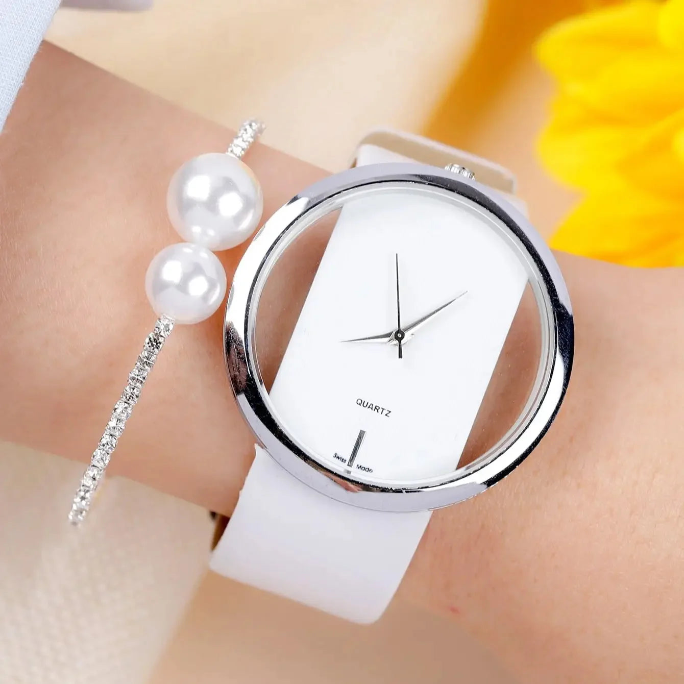 2pcs Set Luxury Women Bracelet Quartz Watches For Women Leather Watch Ladies Sports Dress Wrist Watch Clock Relogio Feminino Qme