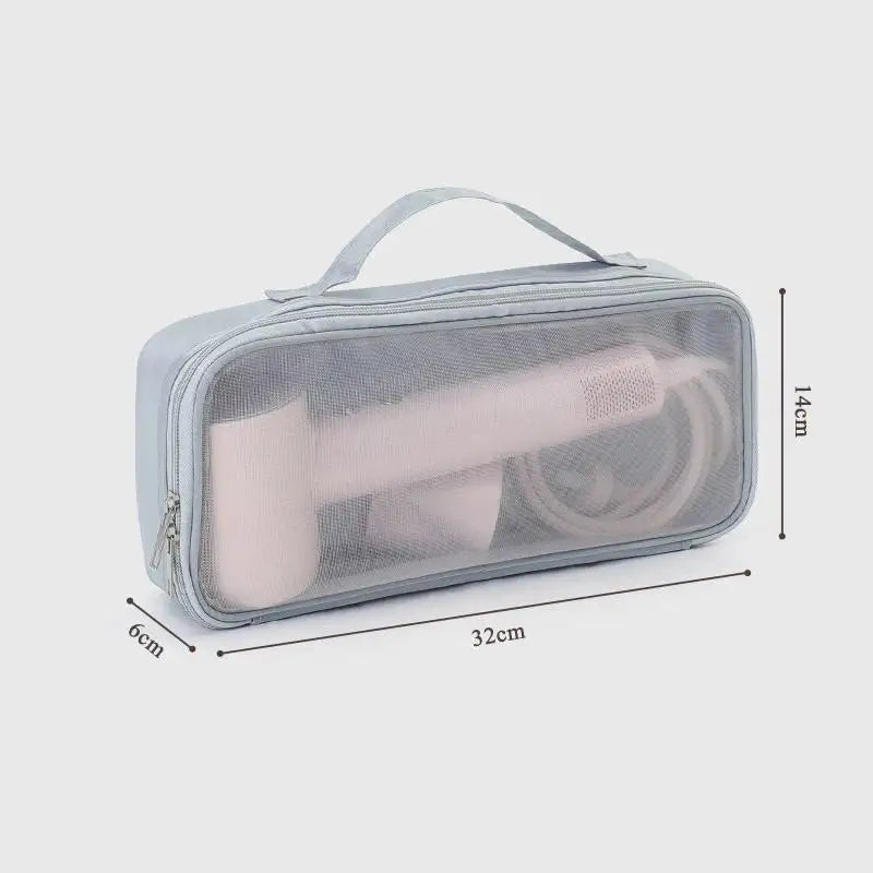 Straightener Storage Case Clear Window Bag Portable Travel Hair Dryer Qme C