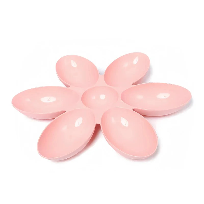 Multi Functional Cat Dog Food Bowl Upgrade Pet Lunch Time Petal Baby Qme Pink one size