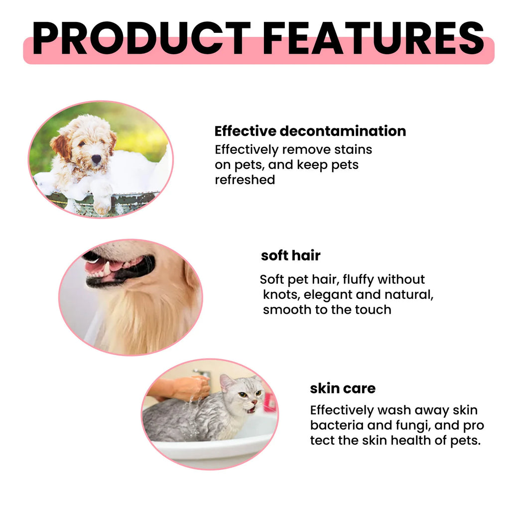 Pet Soap Dogs Hair Softening Flea Lice Insect Killer Cats Mite Removal Itching Relieve Skin Treatment Moisturizing Pet Shampoo Qme