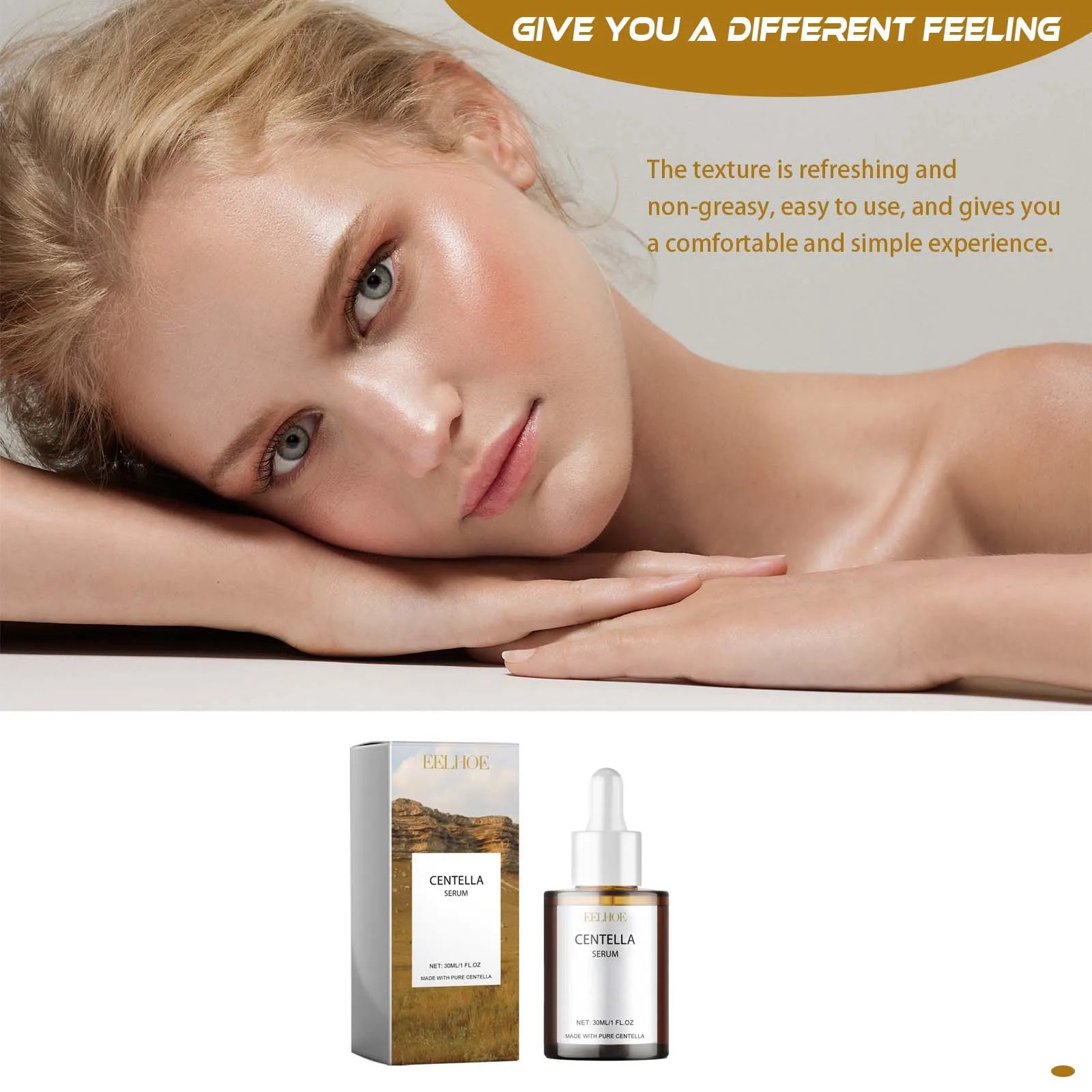 Centella Serum Nourish Improvement Dry Skin Smoothing Tightening Brightening Moisturizing Hyaluronic Acid Face Essence Skin Care Qme