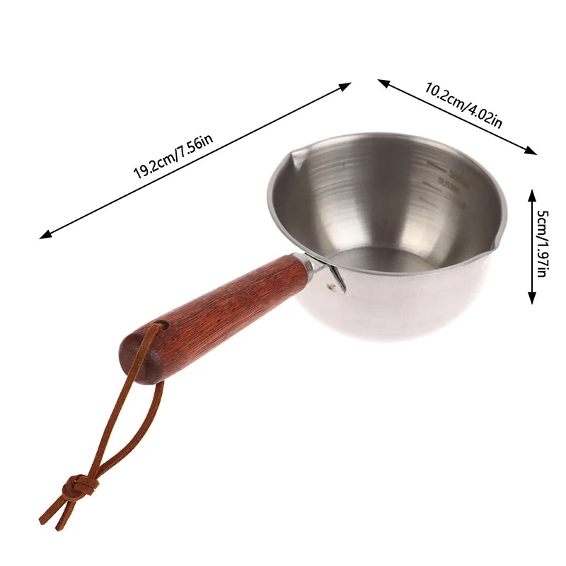 Small Milk Pots Stainless Steel Oil Skillet Household Heater Sauce Qme
