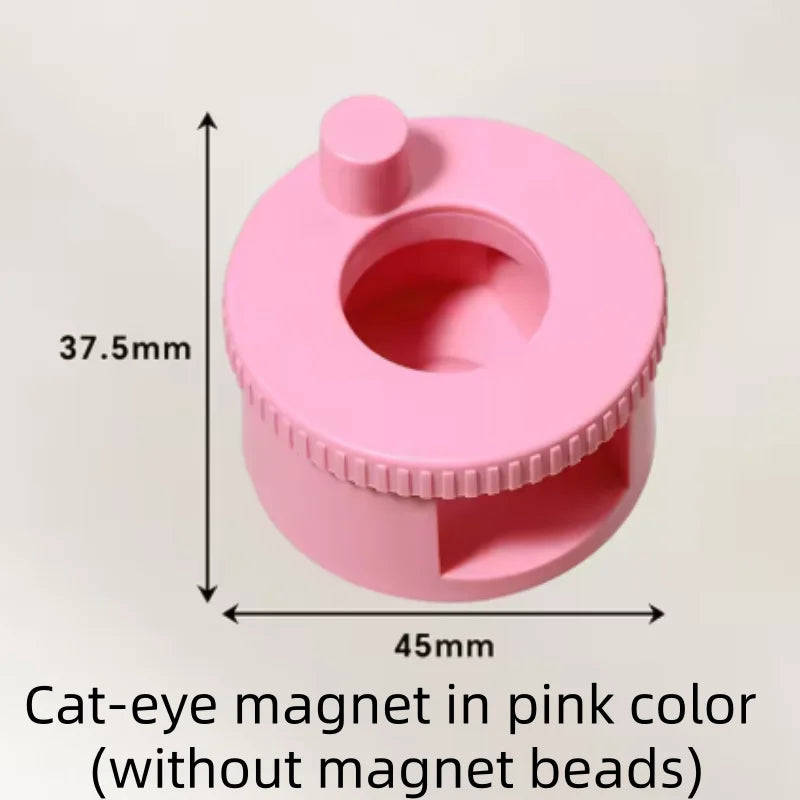 Rotating Automatic Glass Bead Cat's Eye Magnet Beginner Friendly Super Strong Magnet Rotating Cat Eye Nail Magnet Qme 1pcs pink 1