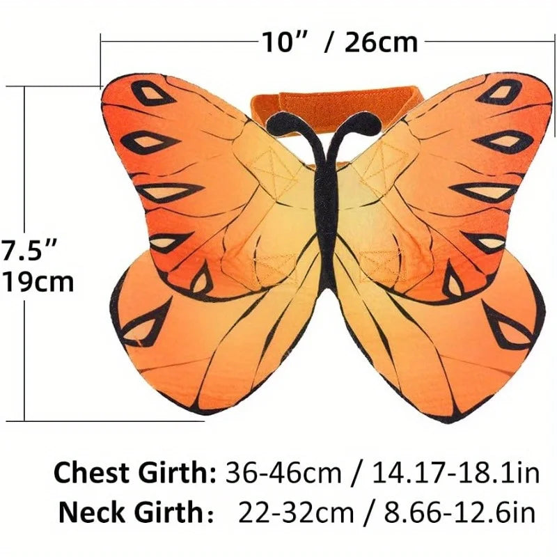 Butterfly Wings for Dogs and Cats - Pet Halloween Costumes and Christmas Party Outfits Qme