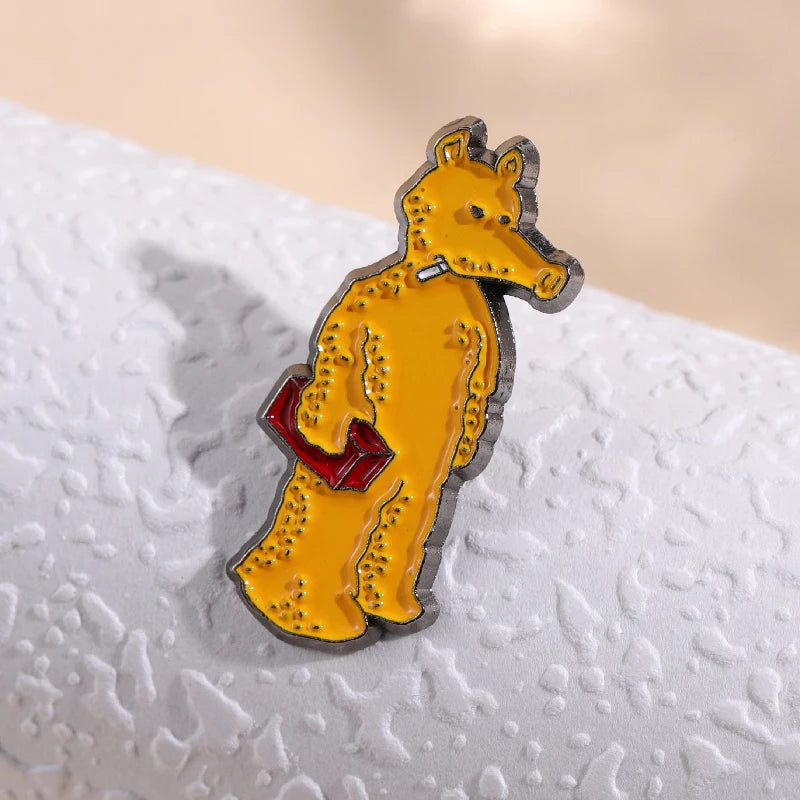 Anteater Enamel Pins Brooches Hip Hop Singer Music Lapel Badges Cartoon Animal Jewelry Gift for fan Friends Free Shipping Qme
