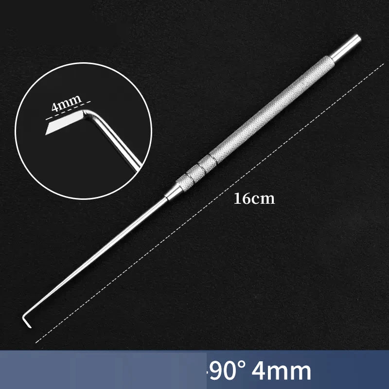 Stainless Steel Tenosynovitis Crochet Hook Needle Curved Knife Blade Qme