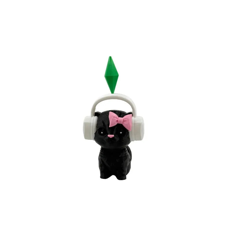 Wobbly Dancing Cat Car Accessory Sims Figurine Creative Dashboard Qme Black
