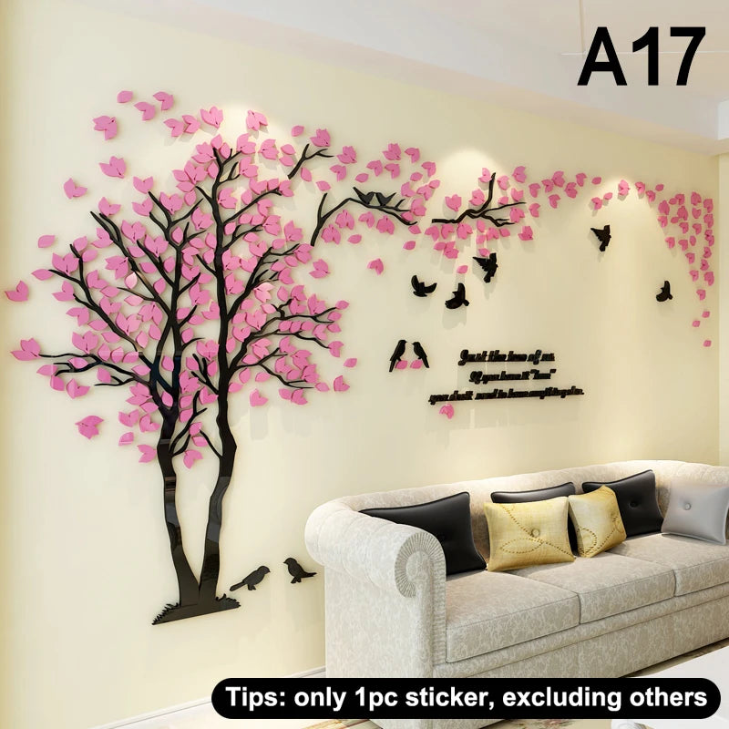 Self-adhesive Home Background Wall Decal Stickers Decoration Bedroom Qme A17