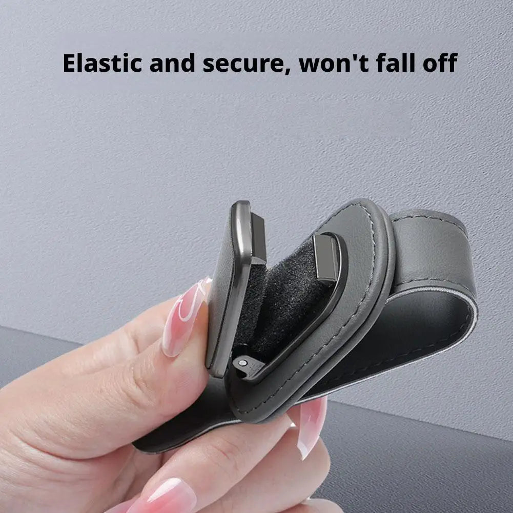 Car Eyeglass Storage Clip Ticket Sunglass Holder Visor Sun Sunglasses Qme