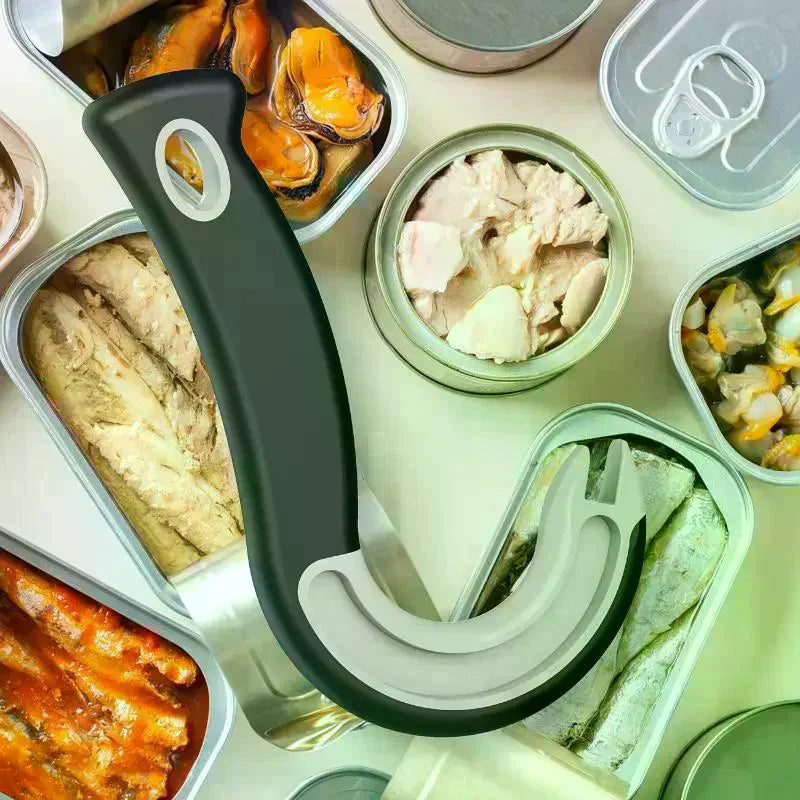 Easy-Grip Hook Can Opener - Durable Plastic, Perfect For Home & Restaurant Use, Ideal Christmas Party Accessory Qme