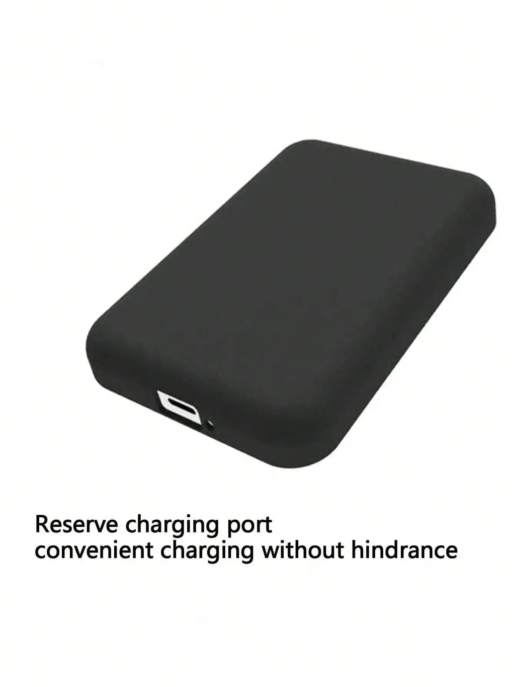 Black TPU Charging Case Protector Compatible Apple's Magsafe Wireless Qme
