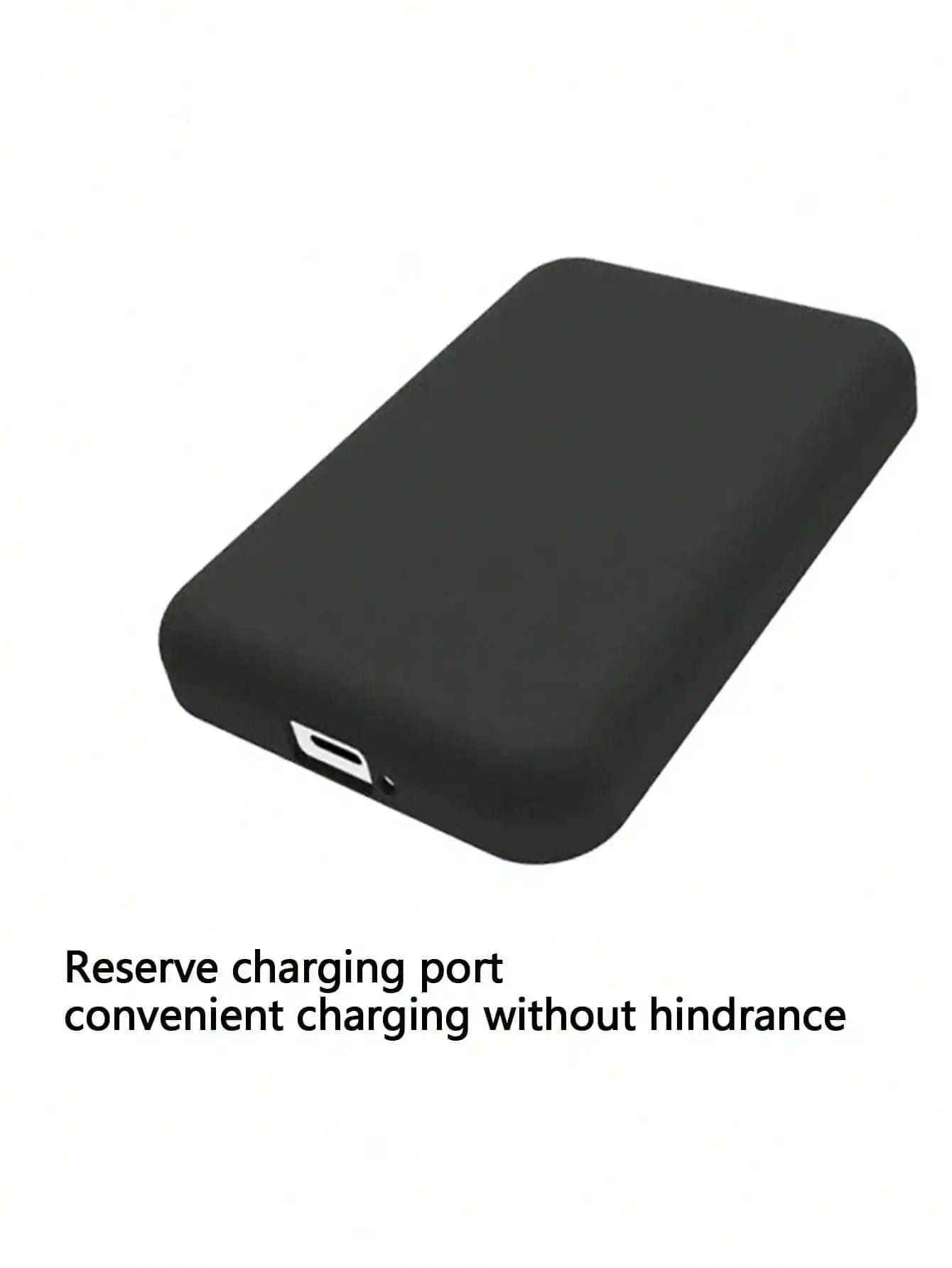 Black TPU Charging Case Protector Compatible Apple's Magsafe Wireless Qme