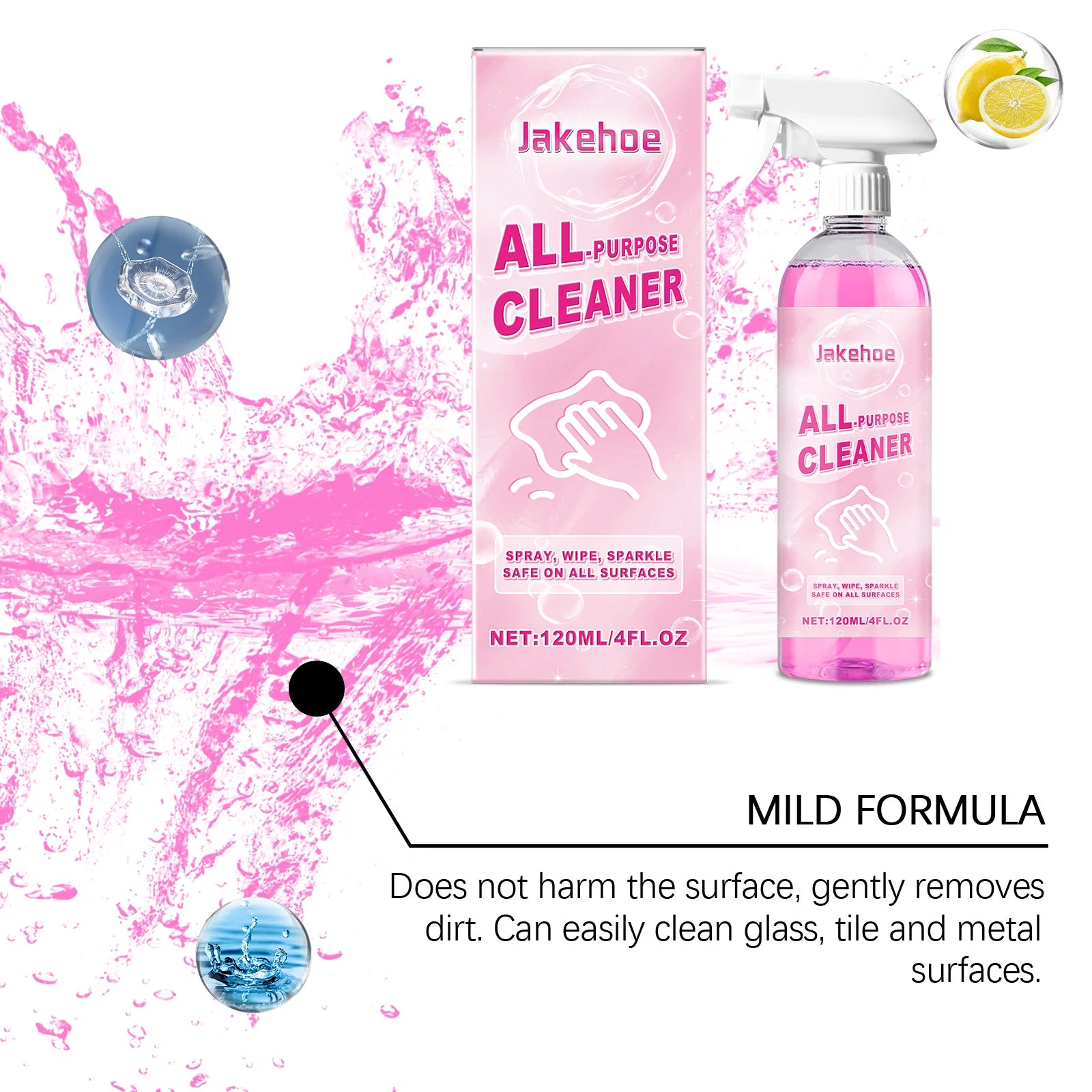 Multi-Functional Household Cleaner All-in-One Gently Removes Stains from Kitchen Walls Appliances Desktops Qme