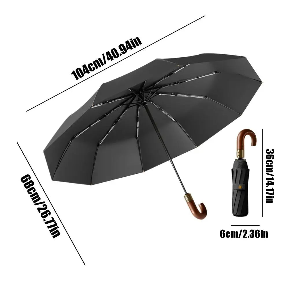 Automatic Umbrella Sun Protection Windproof Foldable Travel Women Men Qme C CN Iron|10K