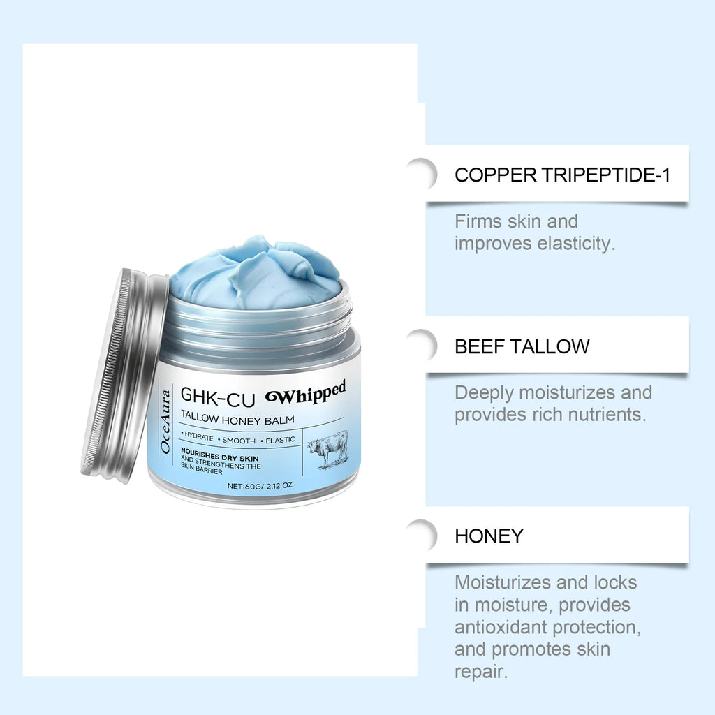 Whipped Beef Tallow And Honey Balm Moisturizing Beef Tallow Face Cream Body Lotion Grass Fed Grass Finished Face Cream Skin Care Qme