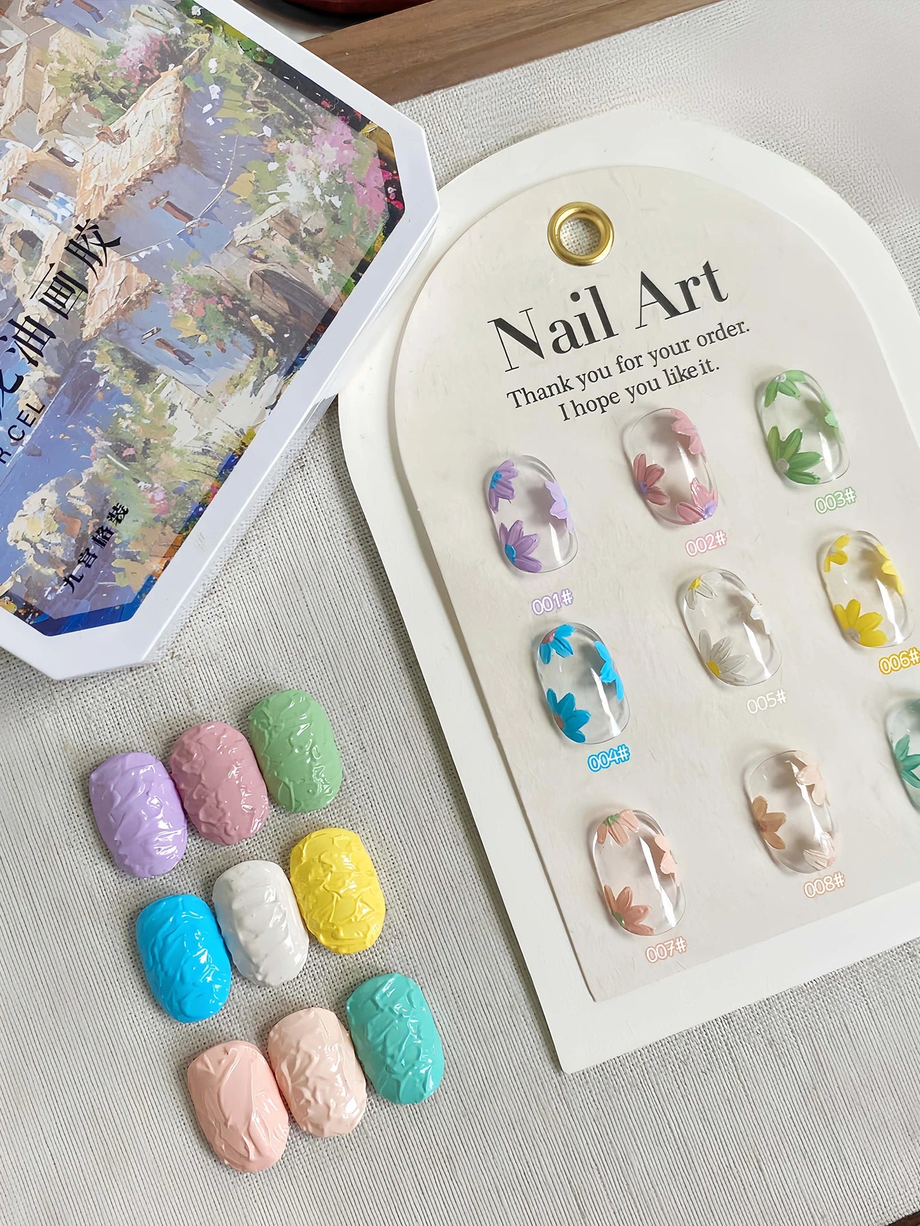 9 12Colors Macaron Gypsum Painting Nail Polish Patting Smudge Canned Qme