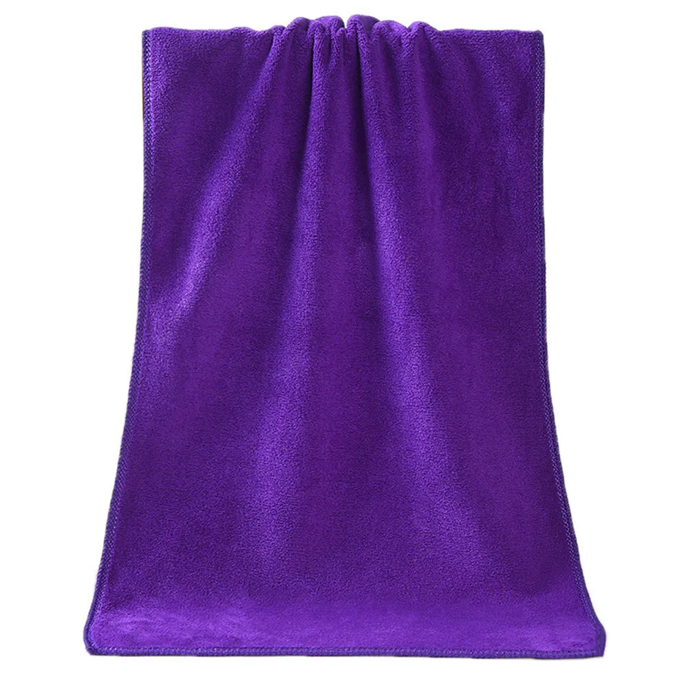 1PC Towel Shower Absorbent Superfine Fiber Soft Comfortable Towel Solid Color Soft, Absorbent And Breathable Bath Towel Qme