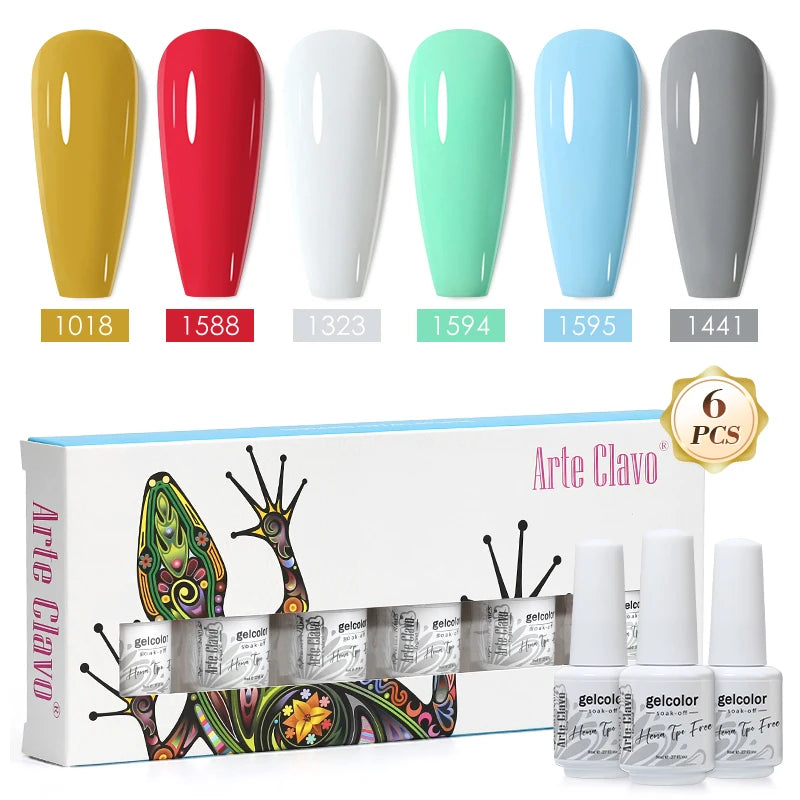 Arte Clavo Colourful Box Nail Gel Polish Semi Permanent UV Led