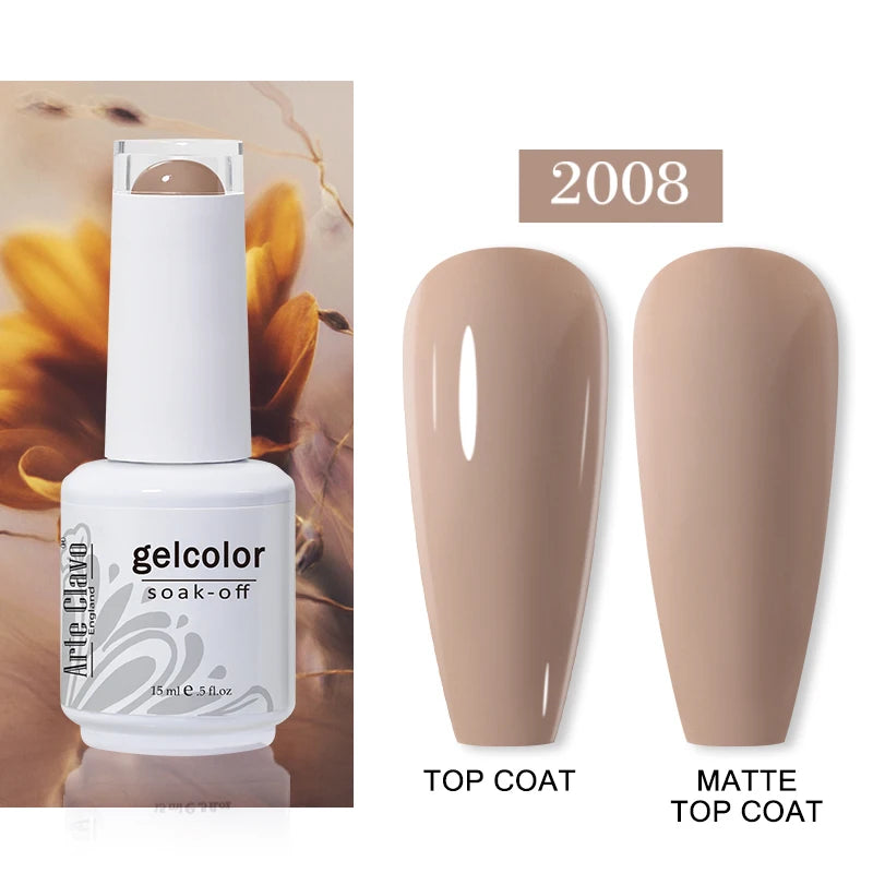 Arte Clavo Autumn Nail Gel Polish Caramel Winter Soak Off UV LED Art