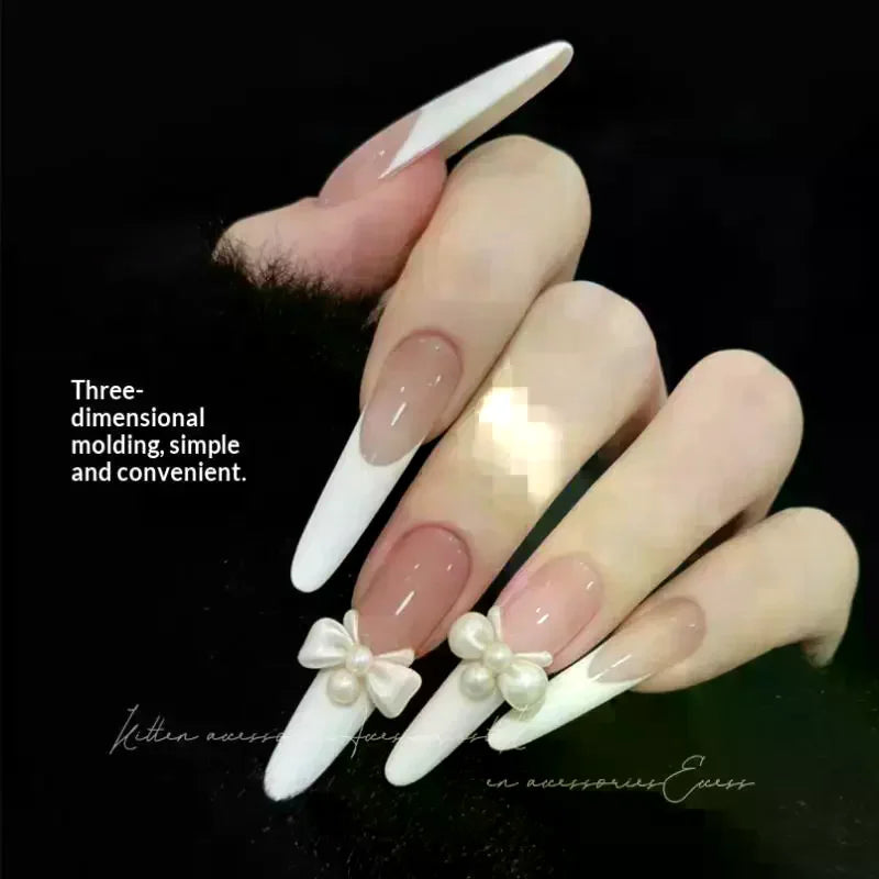 Nail Art Mold 3D Bow Silicone Flexible DIY Stamp Reusable Decoration Qme