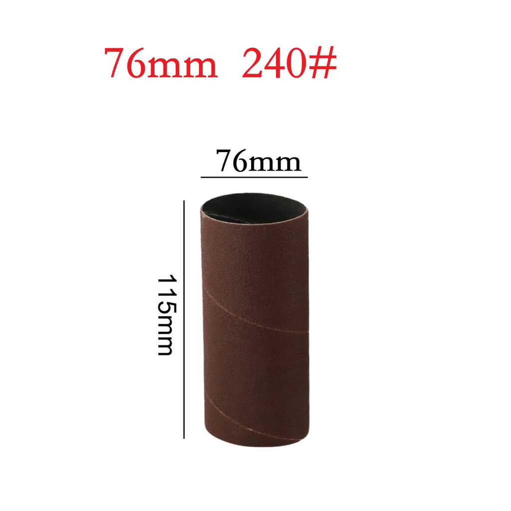 1pc 115mm Drum Sanding Sleeves 13/26/38/51/76mm Spindle Sanding Drum Sander Tool For Hobbies Carpentry Polishing Sanding Paper Qme 76mm 240Grit