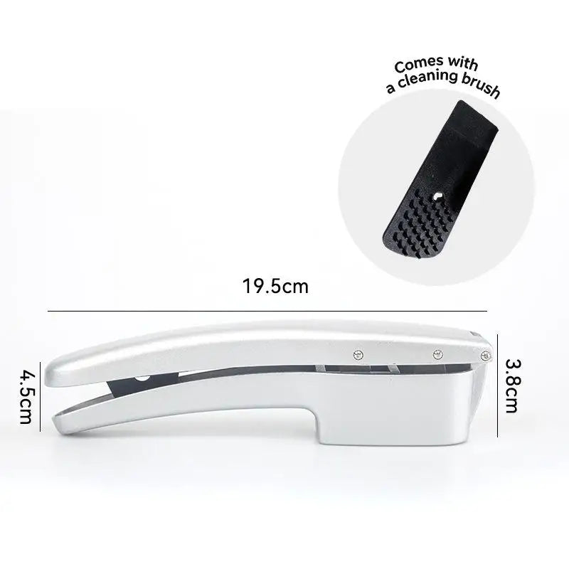 Aluminum Alloy Garlic Press Ergonomic Handle Cleaning Brush Home Qme A