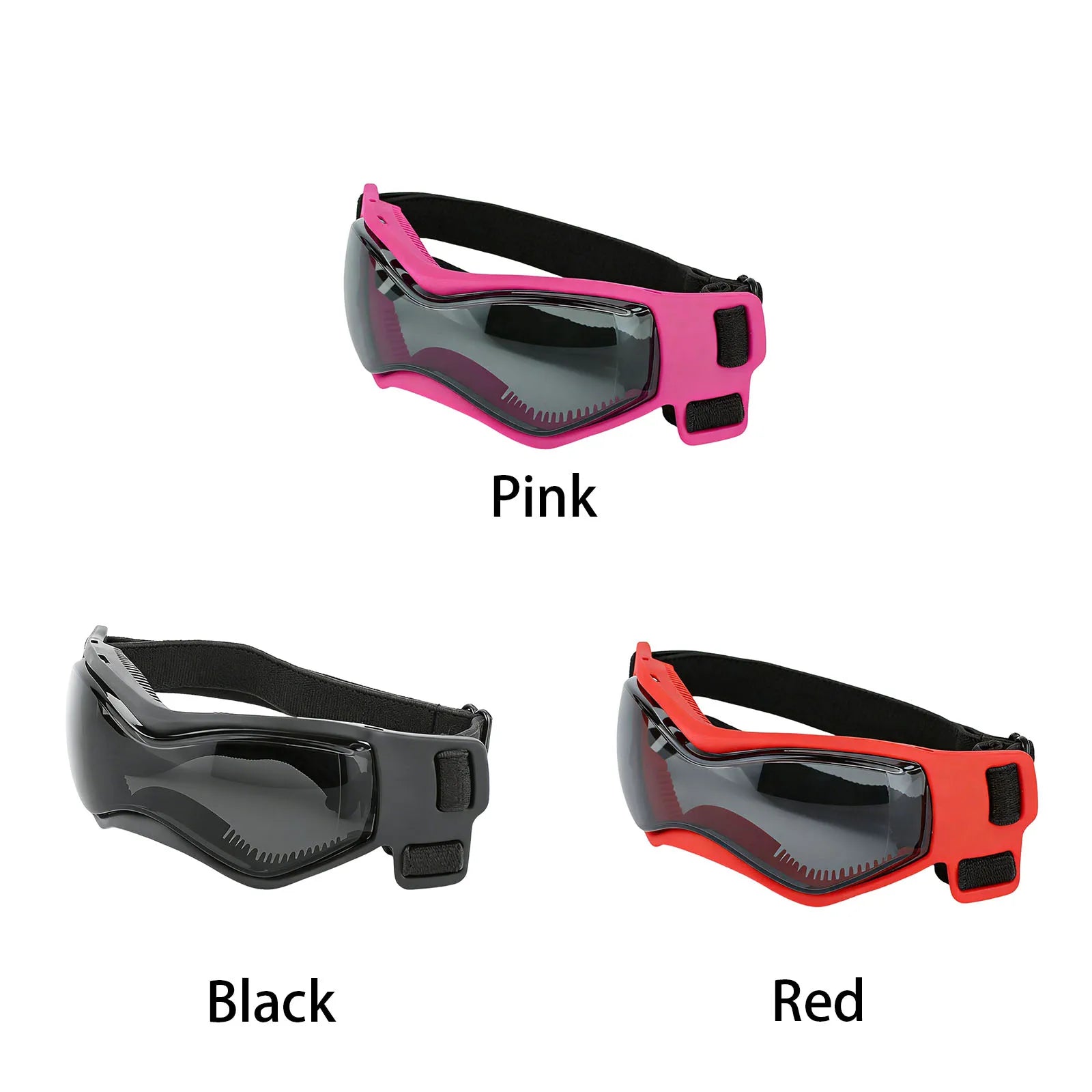 Dog Goggles Dustproof Cycling Eye Protection Sunglass with Adjustable Straps for Motorcycle Driving Bike Riding Hiking Swimming Qme