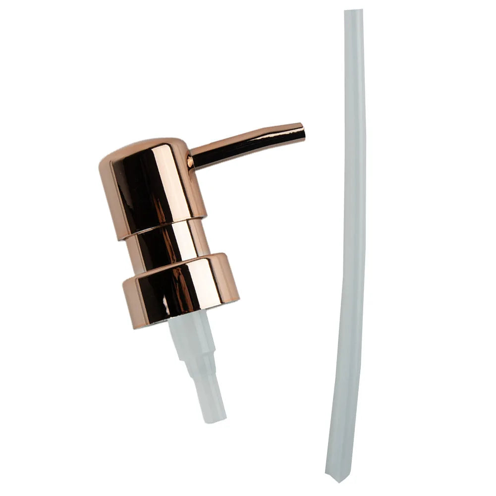 1set Soap Pump Liquid Pump Head Lotion Dispenser Head Round Head 28 Thread Bath Bottle Press Nozzle ABS Lotion Pump Head Qme Rose Gold