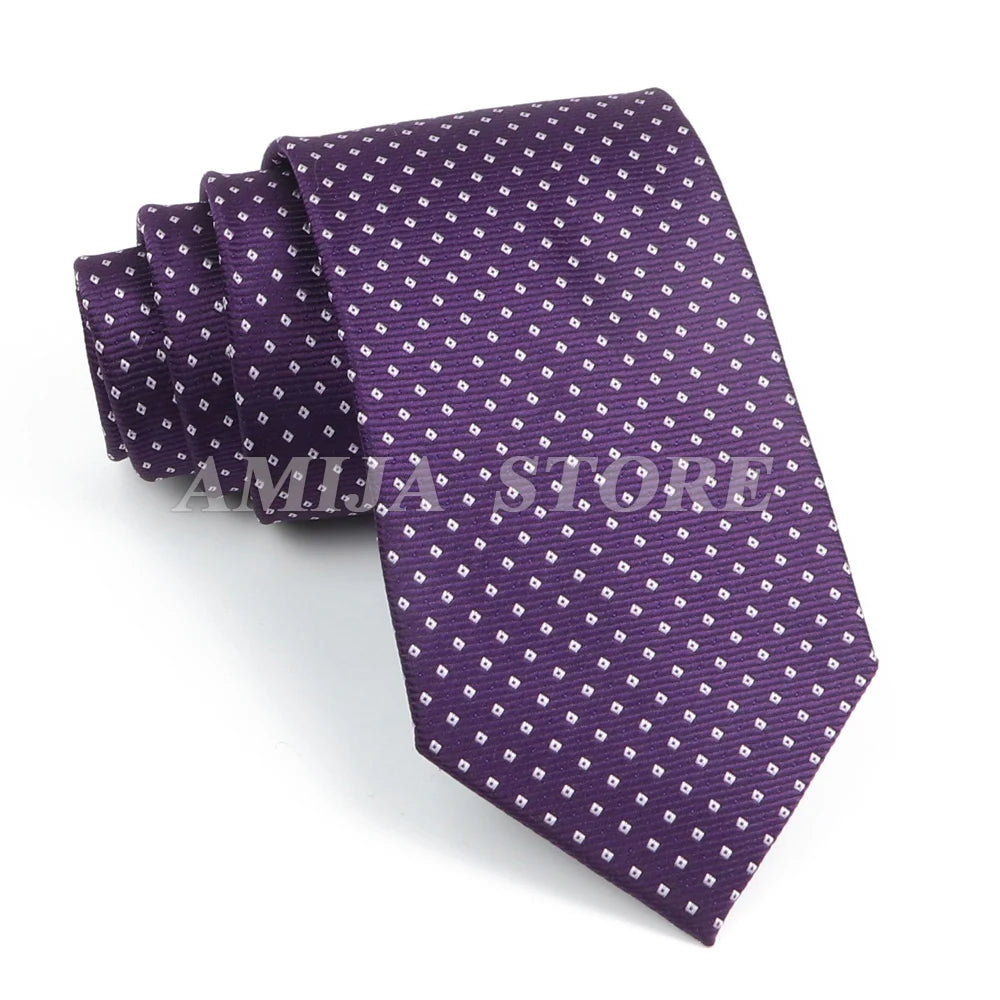 Tie Men Gravatas Wholesale Fashion Woven Luxury Necktie Dark Grey Dot Qme 13 China Mainland