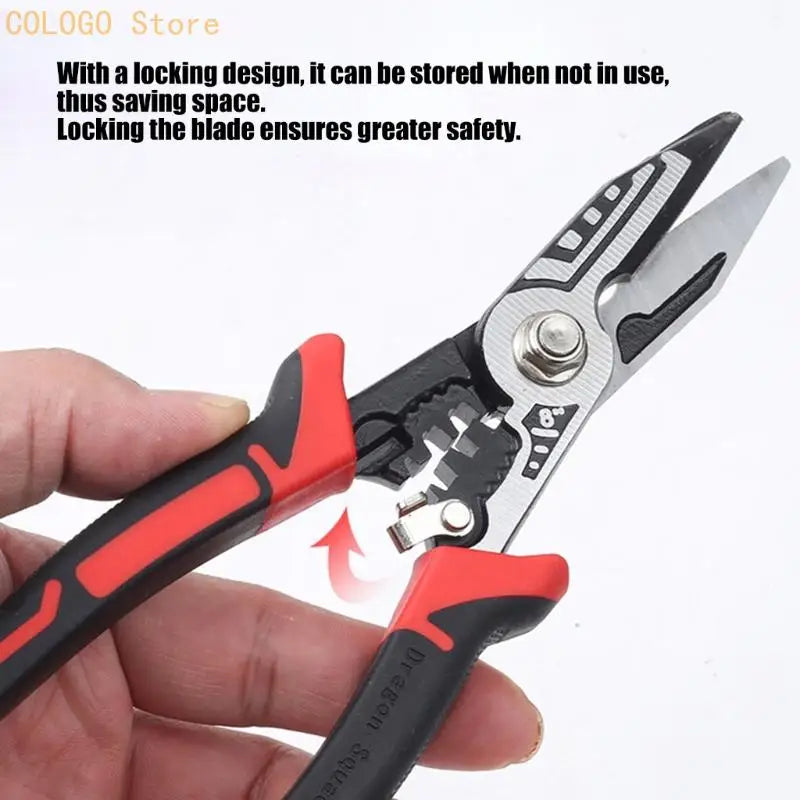 Wire Stripping Pliers Manual Hand Tool Pointed Grip Head Nonslip Qme