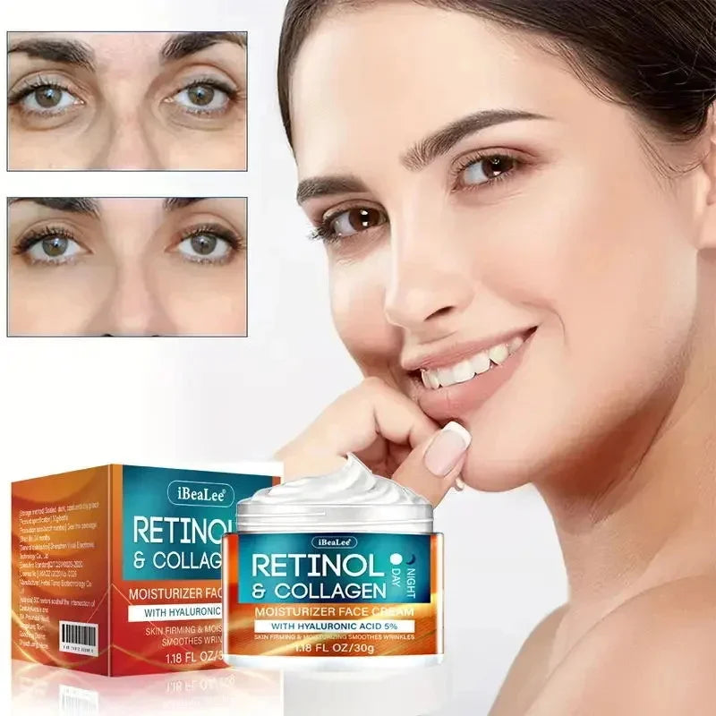 Retinol Anti-wrinkle Cream For Men Collagen Anti-Aging Removal Face & Neck Wrinkle Efficient Moisturize Firming Korean Skin Care Qme 1pc 1