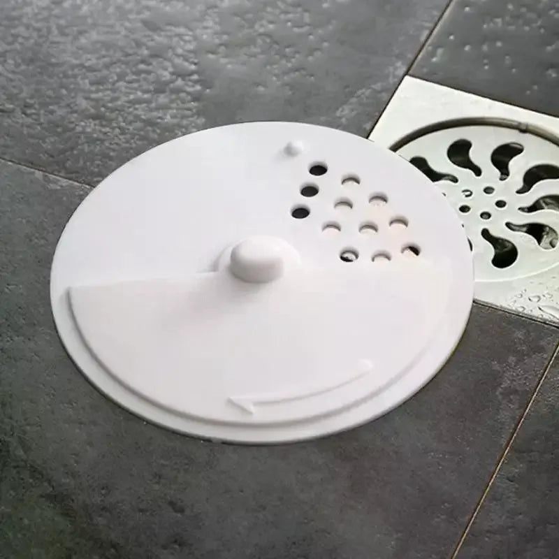 Rotatable Anti-odor Drain Cover Hair Filter Sink Sewer Lid Holes Qme