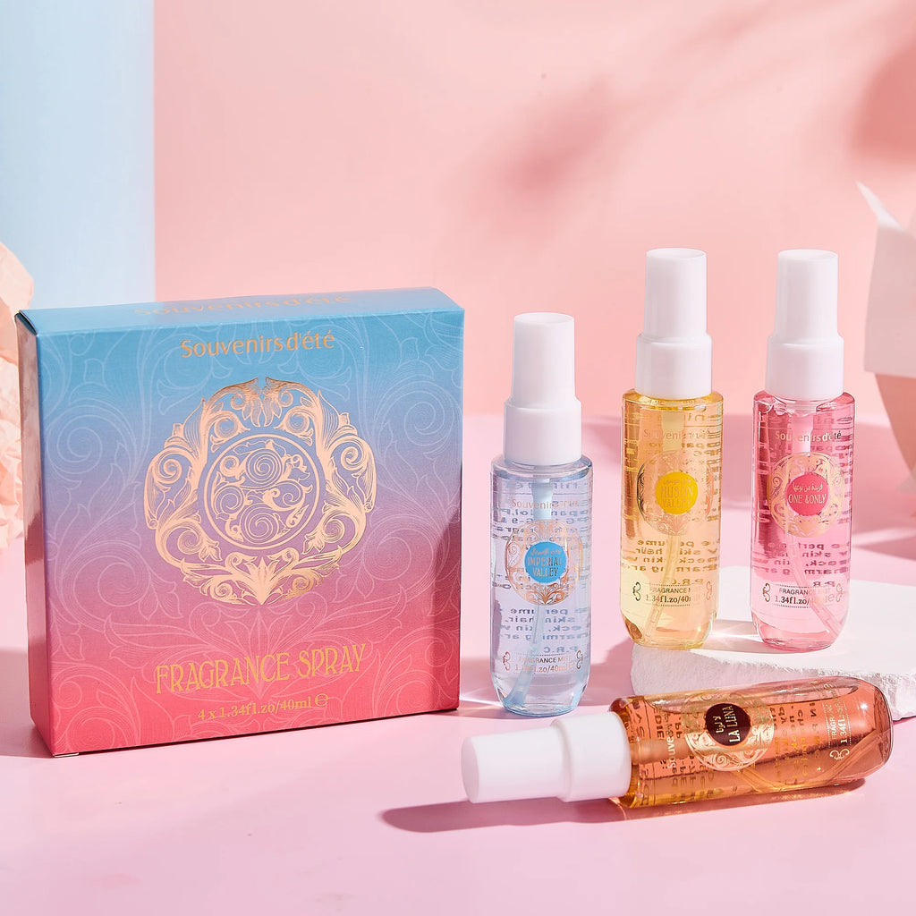 Women's Perfume Fragrance Box Alcohol Body Spray Lasting Fresh Ideal Qme 4pcs