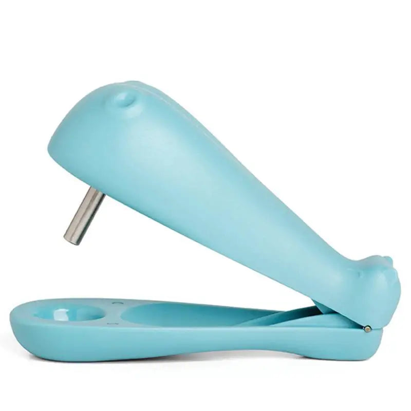 Cute Whale Shaped Cherry Pitter Stainless Steel Corer Easy Grip Qme Sky blue