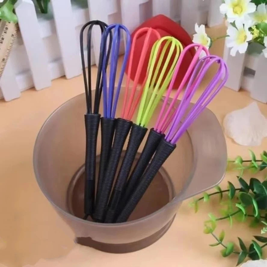 Manual Egg Beater Plastic Whisk Mixer Handheld Mixing Tool Baking Qme
