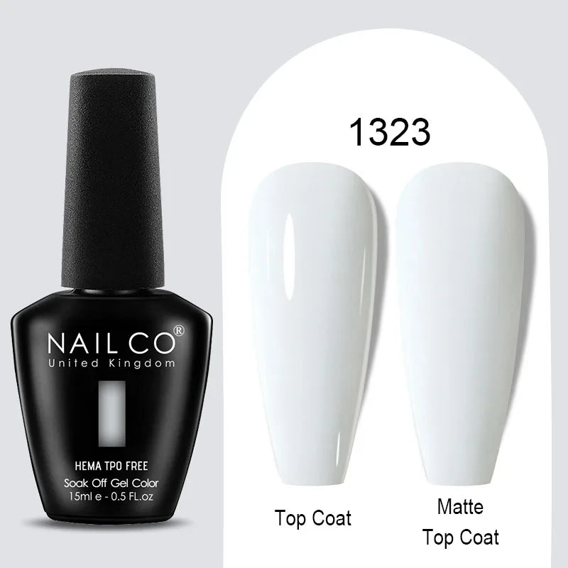 Nailco Jelly Gel Nail Polish Transparent Varnishes 44 Colors Red Pink