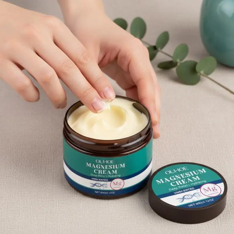 Calming Magnesium Body Cream Sore Muscles Enhanced Nourishing Massage Qme