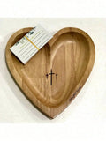 Heart-shaped Prayer Bowl Cross Engraved Home Decor Living Room Dining Qme Bowl