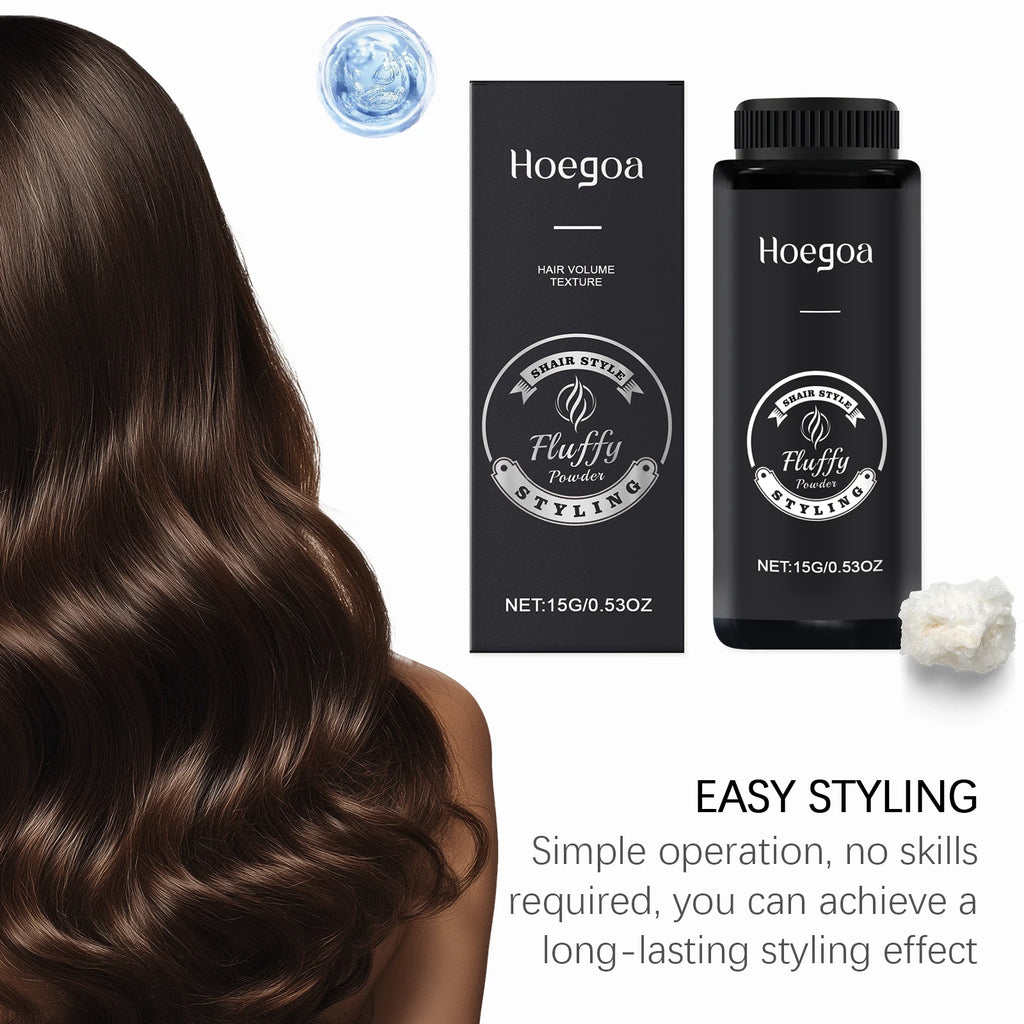 Matte Hair Styling Fluffy Hair Powder Volume Texturizing Fiber Build Up Oil Control & Thicker Looking Hair Finish for Men Women Qme