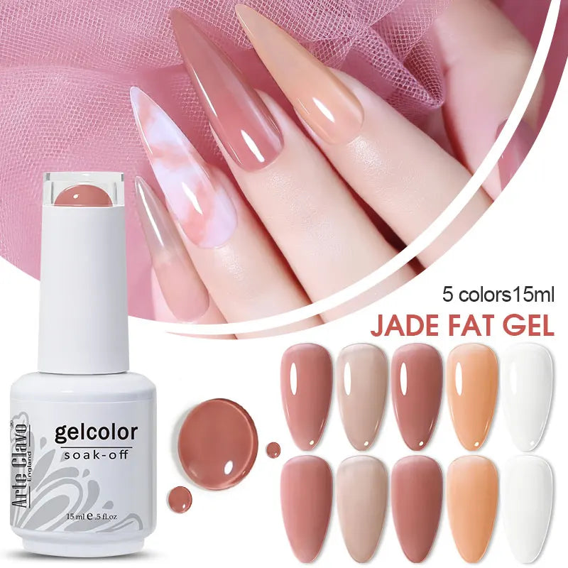 Arte Clavo Jelly Gel Polish Translucent Manicuring UV Nail Semi Qme