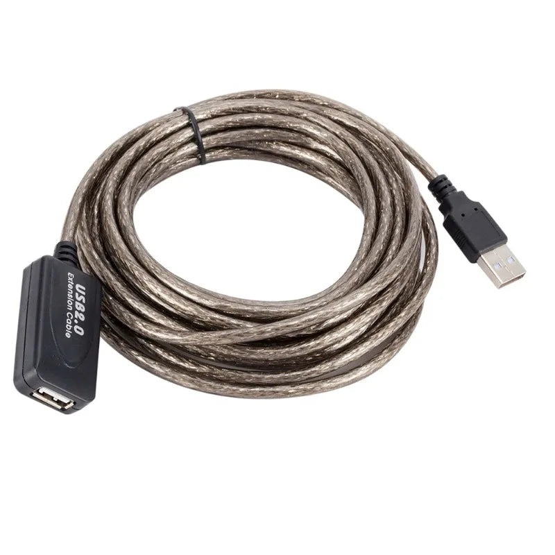 USB Signal Amplifier Extension Cable 5M 20M USB Data Cable for Computer Scanner Gun USB Extension Cord Qme