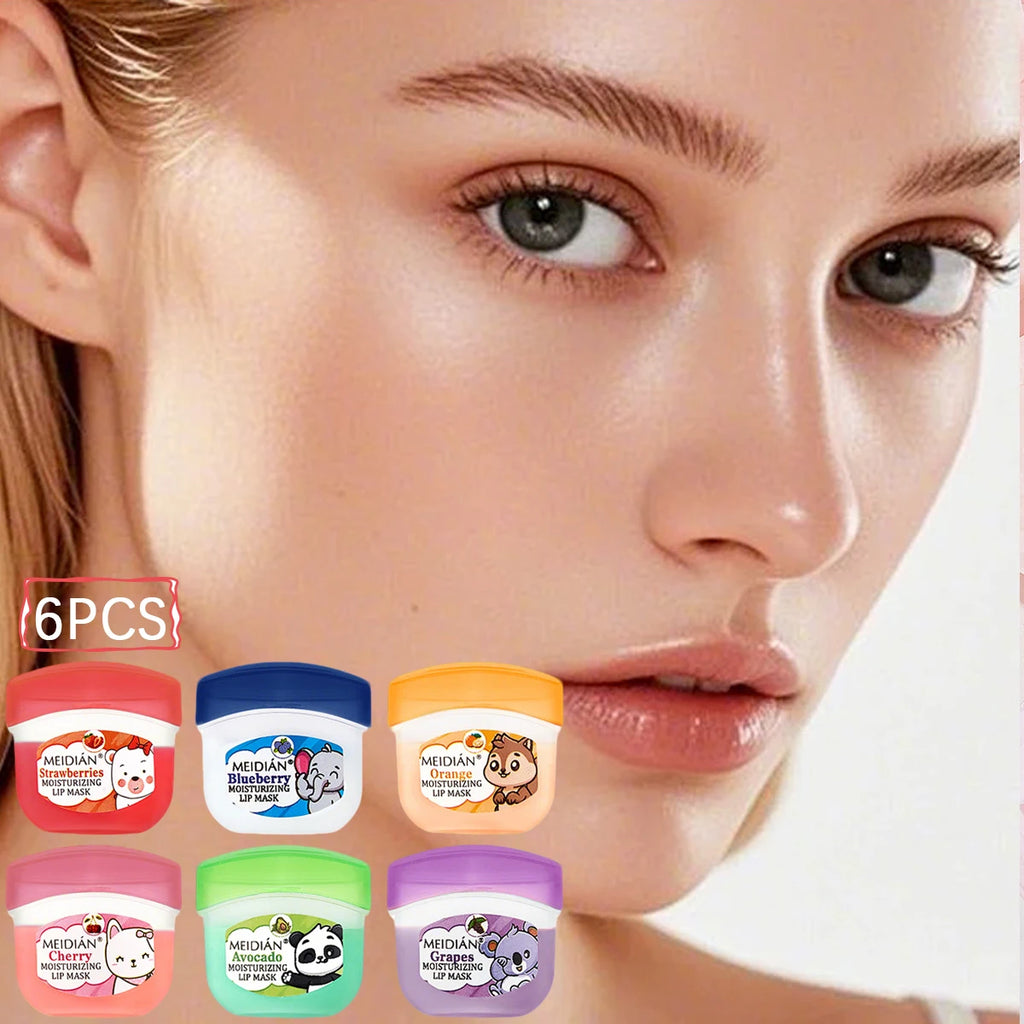 4 Fruity Lipstick Moisturizing Water Locking Durable Formula Lip Care Qme 6PCS